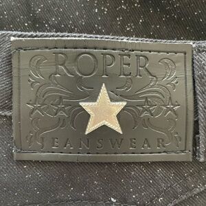Vintage 90s Roper Western Black Glitter High Waisted Relaxed Classic Denim Sz 5